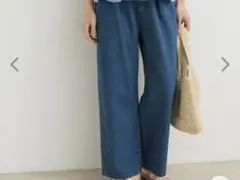 2タックギャザーデニムパンツのサムネイル