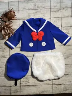 ドナルドコスチューム　セーラー服　アヒルパンツ キッズ　ベビーコスプレ　着ぐるみ