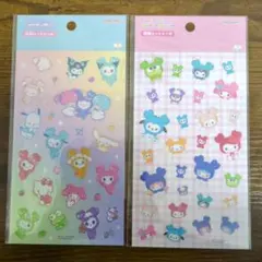 公式)サンスター文具 TWICE×サンリオコラボ 透明シートシール2種類