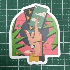 カラフルな手の形のアーチ型ステッカー