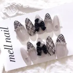 3523 ネイルチップ 量産型 ワンホン フレンチガーリー 韓国 地雷 オーダー