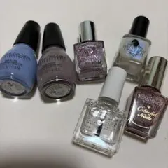 マニキュア5点＆トップコート1点（トップコートのみ残8割、他各残り半分程）