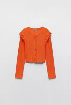 【ZARA】フリル付きカーディガン