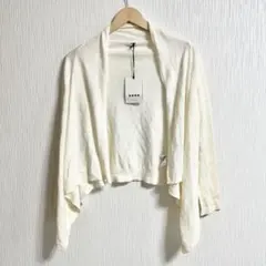 タグ付き未使用　PLST 麻　綿　アイボリー 長袖カーディガン