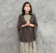 anuans スリットスリーブノーカラージャケット