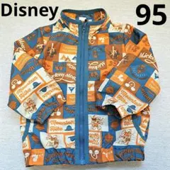 ディズニー　ウィンドブレーカー　ミッキー　キャンプ　アウター　オレンジ