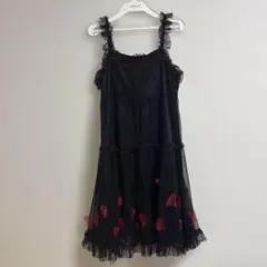 MILK ハートチュールワンピース　黒のサムネイル