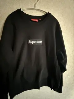 Supreme ボックスロゴ クルーネック スウェット ブラック M