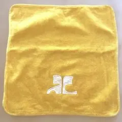 courreges クレージュ タオルハンカチ イエロー