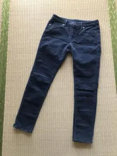 コーデュロイスキニーパンツ (ネイビー )