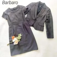 バルバロ フォーマルセットアップ　ワンピース ジャケット　ダークグレー　M 美品