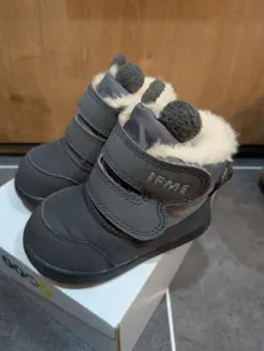 【美品】IFME ファー付きグレー ブーツ 13cm