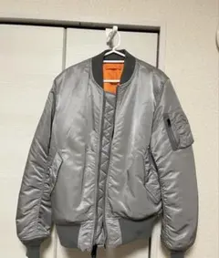 ALPHA グレー MA-1 フライトジャケット