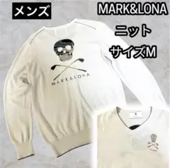 美品✨MARK&LONA ゴルフセーター Vネック スカル刺繍 グレー - メルカリ