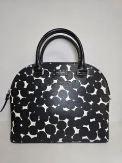 kate spade ドット柄 ハンドバッグ ドーム型 ブラック×ホワイト
