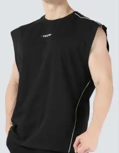 【VEATM】 ノースリーブトップス ブラック Lサイズ