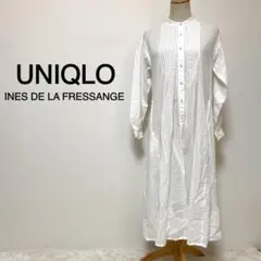 UNIQLO イネス・ド・ラ・フレサンジュ ノーカラー シャツワンピース