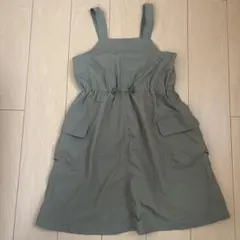GU ジャンバースカート 150サイズ オリーブ　カーキ