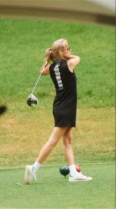 Cph/Golf ノースリーブポロワンピース ブラック