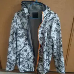 メンズ模様入りフード付きアウター Lサイズ