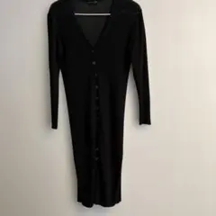 Aga 黒長袖ロングカーディガン Mサイズ