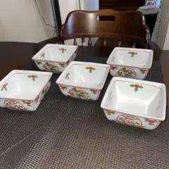 たち吉 赤絵 赤絵花鳥文様 小鉢５個セットのサムネイル