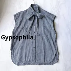 ほぼ新品 gypsohilaジプソフィア ストライプ ローブシャツ グレー