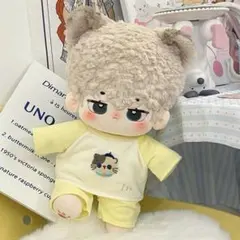 カワイイ❣️ぬいぐるみ服20cm ぬい服 ぬい活　夏服 黄色 ねこ 運動服のサムネイル