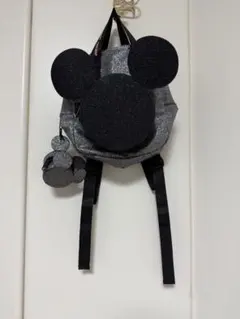 レア！ミッキー型ラメ入りバックパック　ZARA ミニバック付き