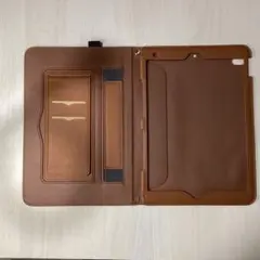 ブラウン レザー iPadケース スタンド機能付き