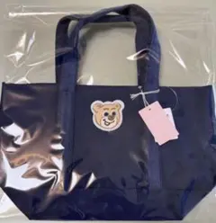 【即日発送】FEILER オールドテディ　ワッペントートバッグ　ネイビー　新品