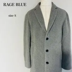 レイジブルー RAGEBLUE メリノウール混 チェスターコート グレー メンズ
