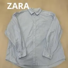 ZARA 長袖シャツ ライトブルー XL