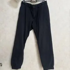 黒 ヘリンボーン ジョガーパンツ