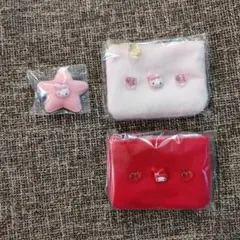 3点セット　マイメロディ　シークレットヘアクリップ　シークレットミニコインパース