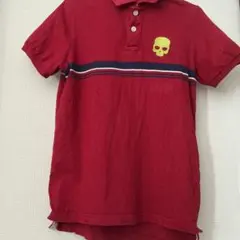希少　高級　HYDROGEN ポロシャツ スカル刺繍 レッド Mサイズのサムネイル