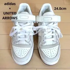 adidas ユナイテッドアローズ スニーカー 24.0 アイボリー ブラウン