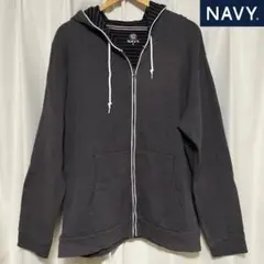 【古着】Mac-HouseマックハウスNAVYフルジップパーカー C.グレーXLのサムネイル