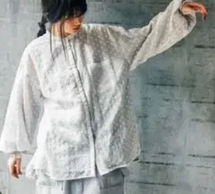 niko and…【MODE NORM CORE】フラワーエンブロレイヤーシャツ