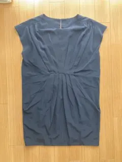 ノースリーブ ネイビー ワンピース