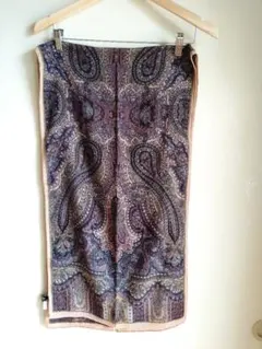 レリアン カシミヤシルクマフラー・ペイズリー柄