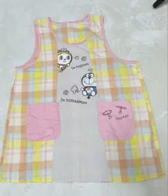 ドラえもん チェック柄エプロン フリーサイズ