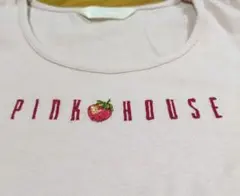 新品未使用⭐ピンクハウスいちご＆ロゴ刺繍Ｔシャツのサムネイル