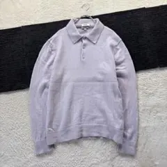 コス/XL/紫/ニットポロシャツ/長袖/ウール/厚手/秋冬/メンズのサムネイル