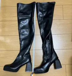 ブラック 高ヒール ロングブーツ 41サイズ