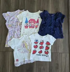 女の子 夏服 まとめ売り 5点 80～90cm　キティ プリンセス 半袖Tシャツ