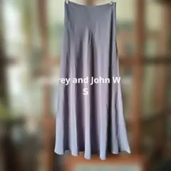 Audrey and John Wad パープルグレー フレアロングスカート　Ｓのサムネイル