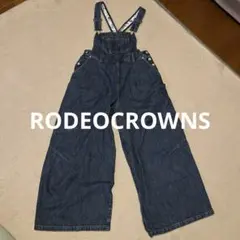 ロデオクラウンズ デニム  オーバーオール  ワイドパンツ S