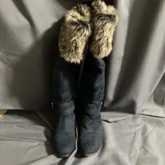 オリエンタルトラフィック ✨スウェードロングブーツ☘️紺色