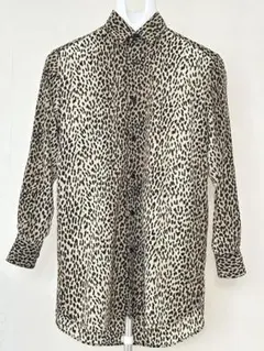 【極美品】Saint Laurent Paris レオパード柄 長袖シャツF34のサムネイル